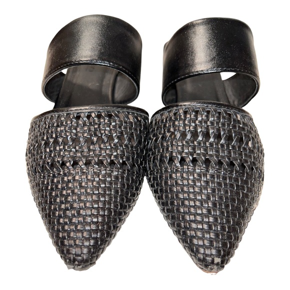 ASOS l Black Woven Pointed Toe Slide Loafers Size 6 - Picture 2 of 7